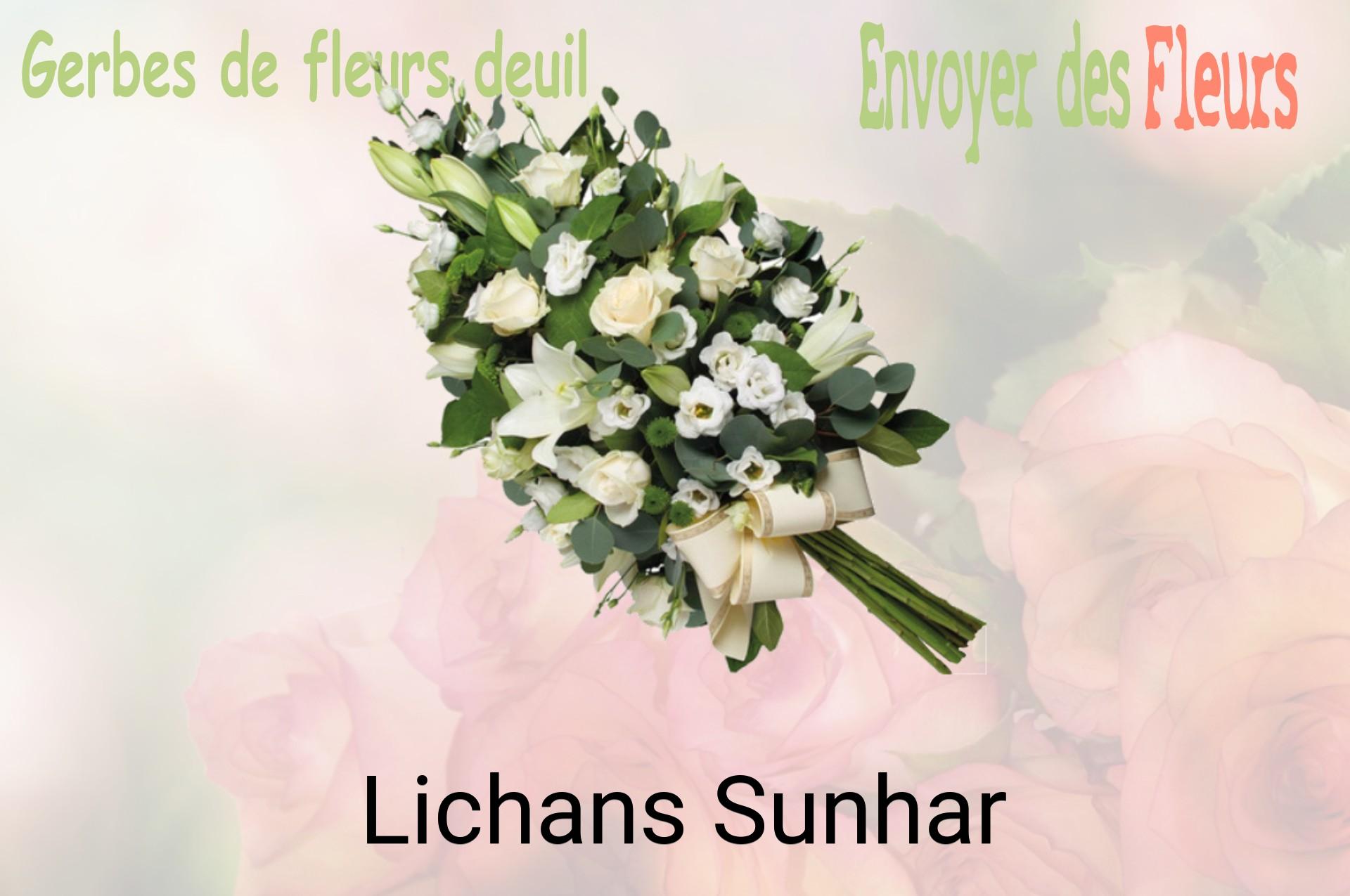 Gerbe de fleurs de deuil livrée à Lichans-Sunhar